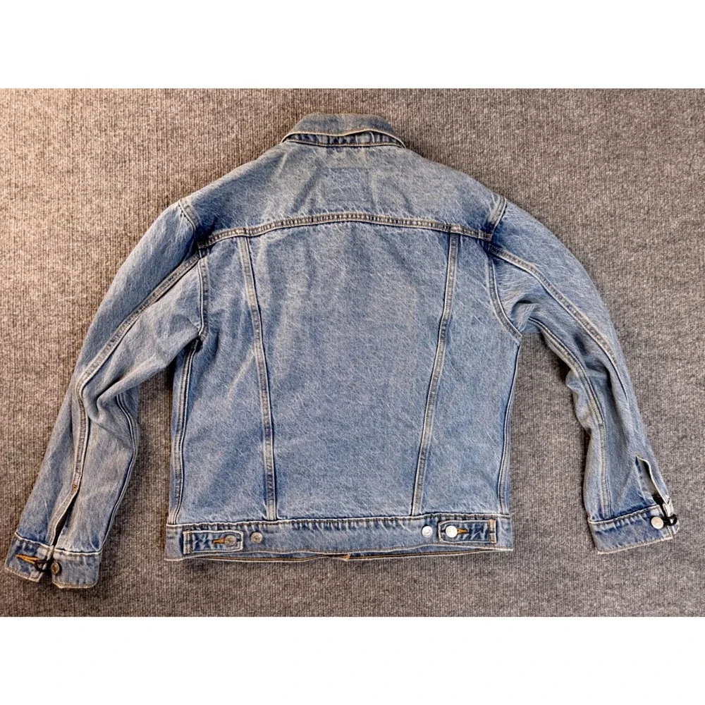 Levis Denim Trucker Jacket Mens Medium Blue Cotton Faded Workwear Streetwear M